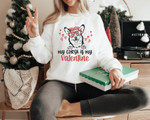 Cute Valentines Day Corgi Sweatshirt For him, her, boyfriend, girlfriend, wife, husband Valentines Day Gift
