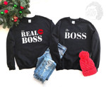 The Boss The Real Boss Sweatshirt For him, her, boyfriend, girlfriend, wife, husband Valentines Day Gift