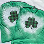 Plaid Clover St. Patty's, St Patrick’s Day, St. Patty's Day Bleach T-Shirt