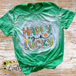 Happy Go Lucky Leopard St. Patty's, St Patrick’s Day, St. Patty's Day Bleach T-Shirt