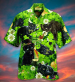 Irish Black Cat So Cute St Patricks Day Hawaiian Shirt, Button Up Shirt For Men
