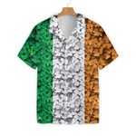 Shamrock Ireland Flag Color St Patrick's Day Hawaiian Shirt, Button Up Shirt For Men