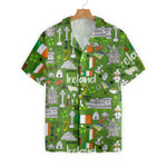 Happy Patrick's Day Ireland Doodle Hawaiian Shirt, Button Up Shirt For Men