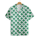 Four Leaf St Patrick's Day Hawaiian Shirt, Button Up Shirt For Men