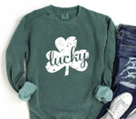 Lucky sweatshirt, Shamrock Sweatshirt, St Patricks day Shirt, , Shenanigans tee, St Patrick Day graphic