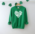 Shamrock Heart Sweatshirt, St. Patricks Day Sweatshirt, St. Pattys Day Sweatshirt