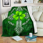 Irish St Patrick Day Hope Love Believe Dream Fleece Blanket