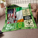 Irish American Fleece Blanket Fleece Blanket | St Patrick'S Day Gifts
