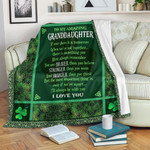To My Amazing Granddaughter Irish Fleece Blanket - Quilt Blanket | St Patrick'S Day Gifts | Gift For Granddaughter