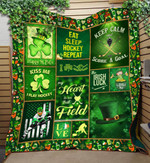 The Irish Luck My Heart Is On That Field Fleece Blanket Gift For Patrick’s Day For Family Friend