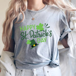 Happy St. Patricks Day Shirt, St Patricks Day Shirt, Irish Gifts, Clover Shirt, Shamrock Shirt, Leopard Shamrock