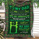 Love Letter To My Dad From Daughter Shamrock St Patrick’s Day Gift Blanket