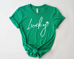Lucky Shirt, St Patricks Day Shirt, Irish Gifts, Clover Shirt, Shamrock Shirt, Leopard Shamrock