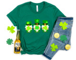 St. Patrick Gnomies Shirt, St Patricks Day Shirt, Irish Gifts, Clover Shirt, Shamrock Shirt, Leopard Shamrock