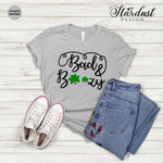 Bad & Boozy Shirt, St Patricks Day Shirt, Irish Gifts, Clover Shirt, Shamrock Shirt, Leopard Shamrock
