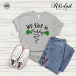 We Like To Paddy Shirt, St Patricks Day Shirt, Irish Gifts, Clover Shirt, Shamrock Shirt, Leopard Shamrock