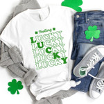 Feeling Lucky Shirt, St Patricks Day Shirt, Irish Gifts, Clover Shirt, Shamrock Shirt, Leopard Shamrock