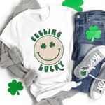 Feeling Lucky Shirt, St Patricks Day Shirt, Irish Gifts, Clover Shirt, Shamrock Shirt, Leopard Shamrock