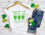 St. Patrick's Day Gnomes Shirt, St Patricks Day Shirt, Irish Gifts, Clover Shirt, Shamrock Shirt, Leopard Shamrock