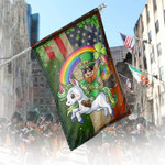 Unicorn Leprechaun Flag, St Patricks Day Flag, Shamrock Lucky Flag, Cute Leprechaun Flag, Lucky Flag, Clover Flag, Garden Flag, Gift For Her