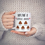 Personalized Mothers Day Mug, Gift For Mom From Daughter Son, Mum's Little Shit Mug
