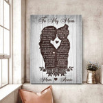 Personalized Mothers Day Canvas, Gift For Mom From Daughter, To My Mom Canvas