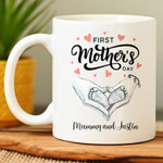 Personalized First Mothers Day Mug, Gift For Mom From Baby, First Mother's Day 2022 Mug