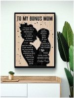 Personalized Mothers Day Canvas, Gift For Bonus Mom From Son, To My Bonus Mom Canvas