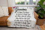 Personalized Mothers Day Blanket, Gift For Grandma From Granddaughter Grandson, Hope Love and Light Fleece Blanket