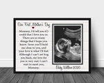 Personalized Mothers Day Canvas, Gift For New Mom From Hubby, Our First Mother's Day Canvas