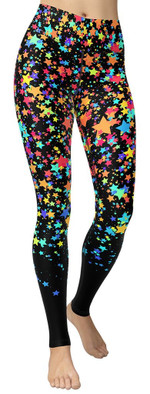 Mothers Day Leggings, Gift For Mom From Son Daughter, Colorful Gradient Stars Yoga Leggings