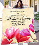 Mothers Day Blanket, Gift For Mom From Daughter Son, Wish You A Very Special Mother’S Day Fleece Blanket