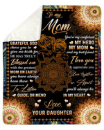 Mothers Day Blanket, Gift For Mom From Daughter, I'm So Grateful God Fleece Blanket