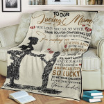 Mothers Day Blanket, Gift For Mom From Son, We Love You So So Much Fleece Blanket