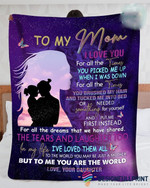 Mothers Day Blanket, Gift For Mom From Daughter, Purple Starry Night Fleece Blanket