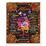 Mothers Day Blanket, Gift For Mom From Daughter, It Doesn't Matter How Far Fleece Blanket