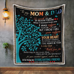 Mothers Day Blanket, Gift For Mom And Dad From Daughter, Thank You For Believing In Me Fleece Blanket