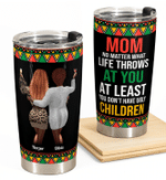Personalized Mothers Day Tumbler, Gift For Mom From Daughter, Mom No Matter What - Leopard Tumbler