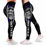 Mothers Day Leggings, Gift For Mom From Son Daughter, Proud Police Back The Blue Leggings