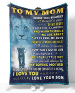 Mothers Day Blanket, Gift For Mom From Son, Its Full Of Love Fleece Blanket