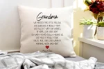 Personalized Mothers Day Pillow, Gift For Grandma From Granddaughter Grandson, Grandkid Name Throw Pillow