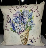 Mothers Day Pillow, Gift For Mom From Kids, Mothering Sunday gift Throw Pillow