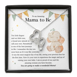To An Amazing Mama To Be - Joined Hearts Necklace