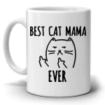 Mothers Day Mug, Gift For Mom From Daughter, Funny Best Cat Mama Ever Coffee Mug