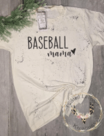 Mothers Day Bleached Tshirt, Gift For Mom From Daughter Son, Baseball mama Tshirt