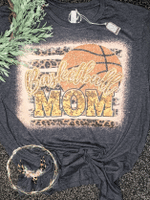 Mothers Day Bleached Tshirt, Gift For Mom From Daughter Son, Basketball mom Tshirt