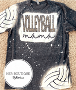 Mothers Day Bleached Tshirt, Gift For Mom From Daughter Son, Volleyball Mama Tshirt