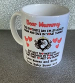 Mothers Day Mug, Gift For New Mom From The BUmp, Pregnancy gift Coffee Mug