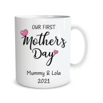 Personalized Mothers Day Mug, GIft For Mom From Daughter, First Mothers Day Coffee Mug