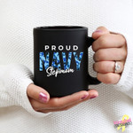 Mothers Day Mug, GIft For Stepmom From daughter/ son, Proud Navy Stepmom Coffee Mug